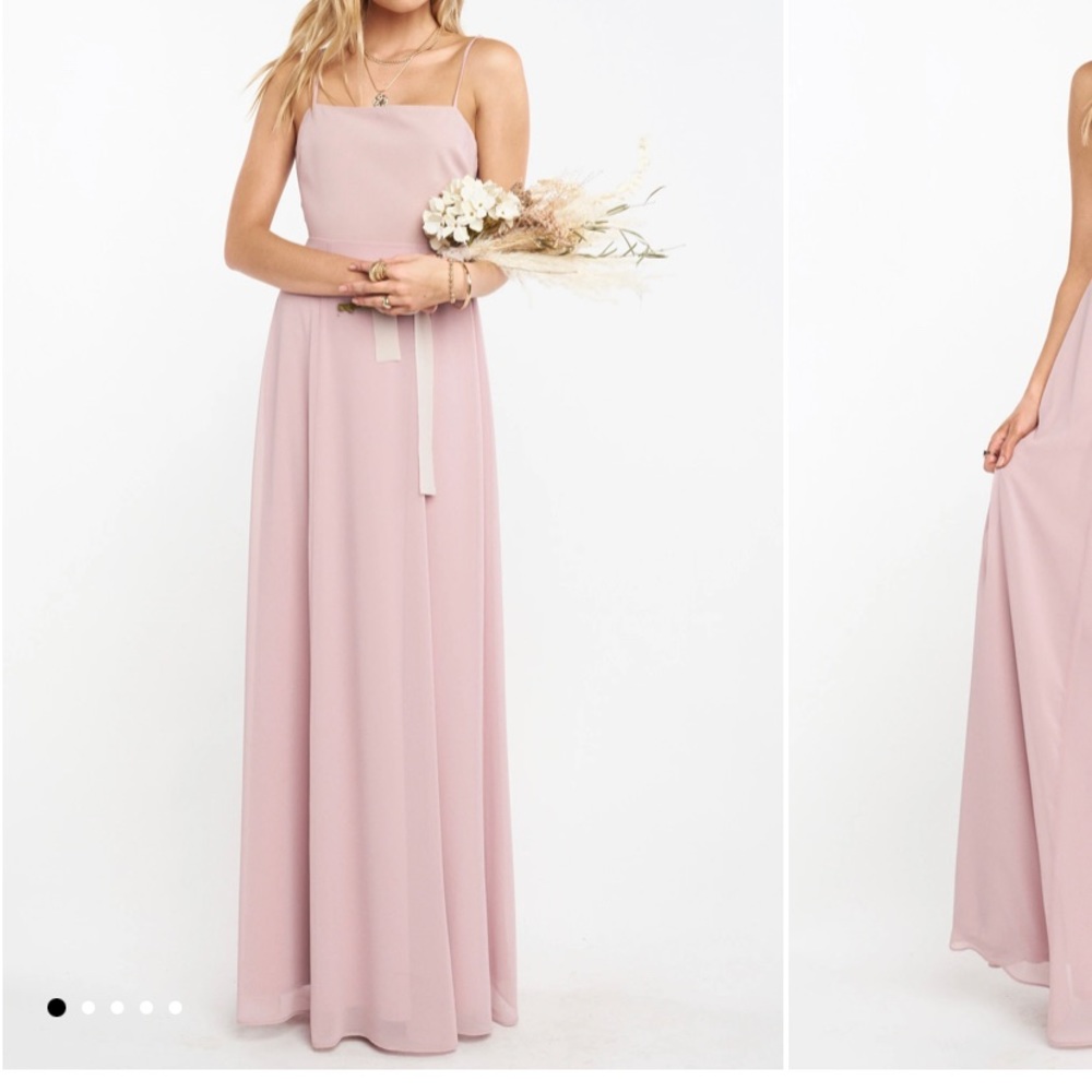 ShowMeYourMuMu Neutral Mauve Chiffon Lauren Dress